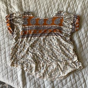 Free People Paisley Tee NWOT
